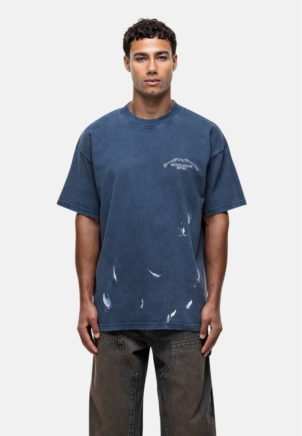 Футболка с принтом ABRA Good For Nothing, синий 
Футболка с принтом ABRA Good For Nothing, синий