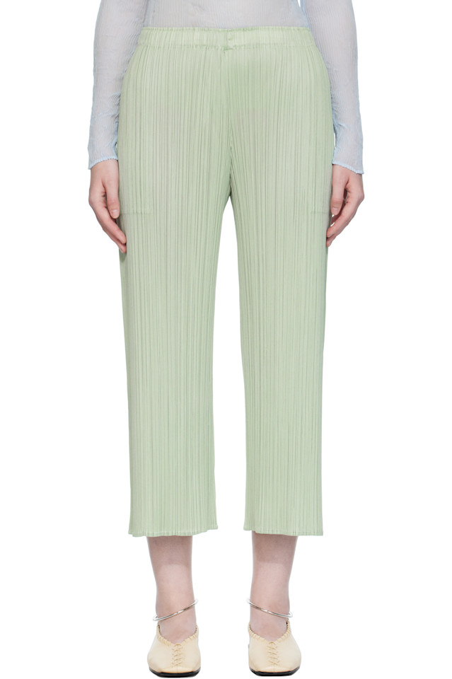 Pleats Please Issey Miyake Зеленые брюки, цветные брюки, июнь, месячные цвета
Pleats Please Issey Miyake Зеленые брюки, цветные брюки, июнь, месячные цвета