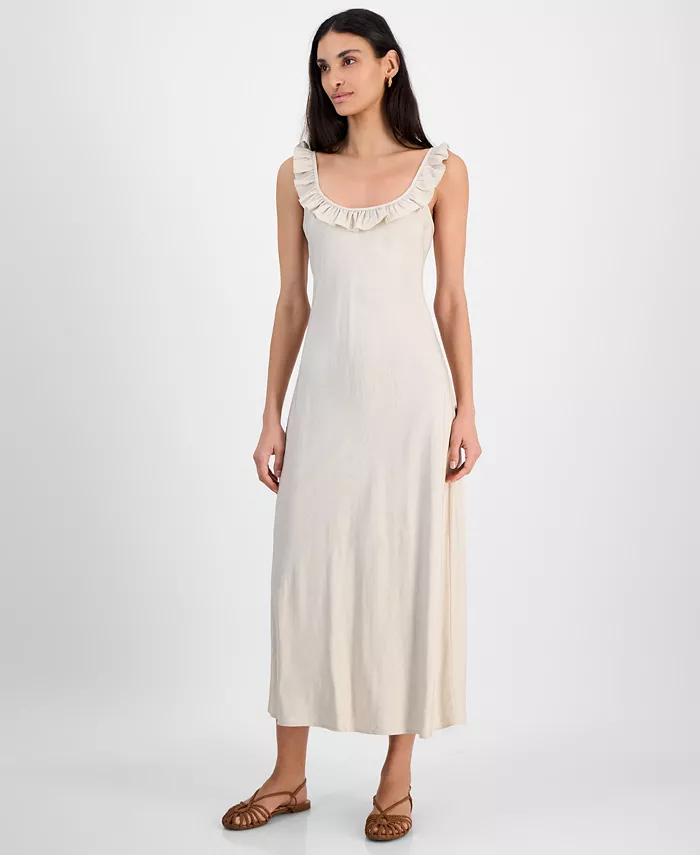 Женское платье-комбинация с круглым вырезом и рюшами And Now This, коричневый/бежевый
Женское платье-комбинация с круглым вырезом и рюшами And Now This, коричневый/бежевый