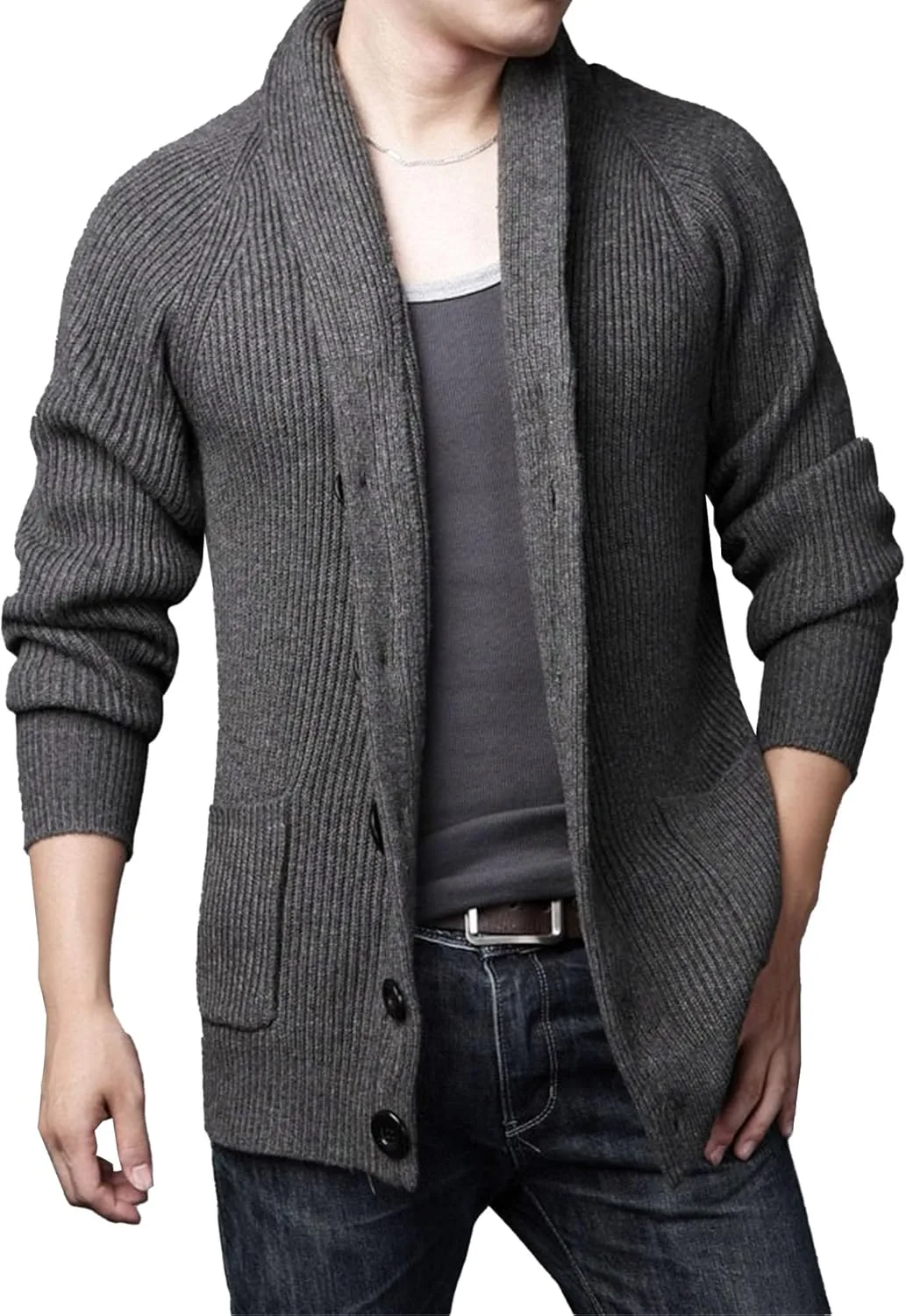 Мужской кардиган Slim Fit Cable Knit с лацканами и карманами DGHM-JLMY
Мужской кардиган Slim Fit Cable Knit с лацканами и карманами DGHM-JLMY