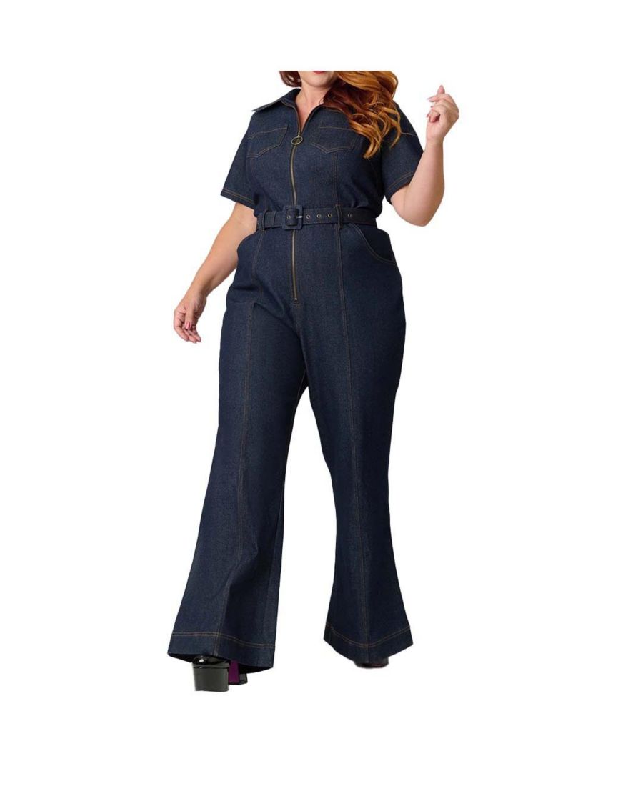 Джинсовый комбинезон с поясом больших размеров Unique Vintage, Dark blue denim
Джинсовый комбинезон с поясом больших размеров Unique Vintage, Dark blue denim