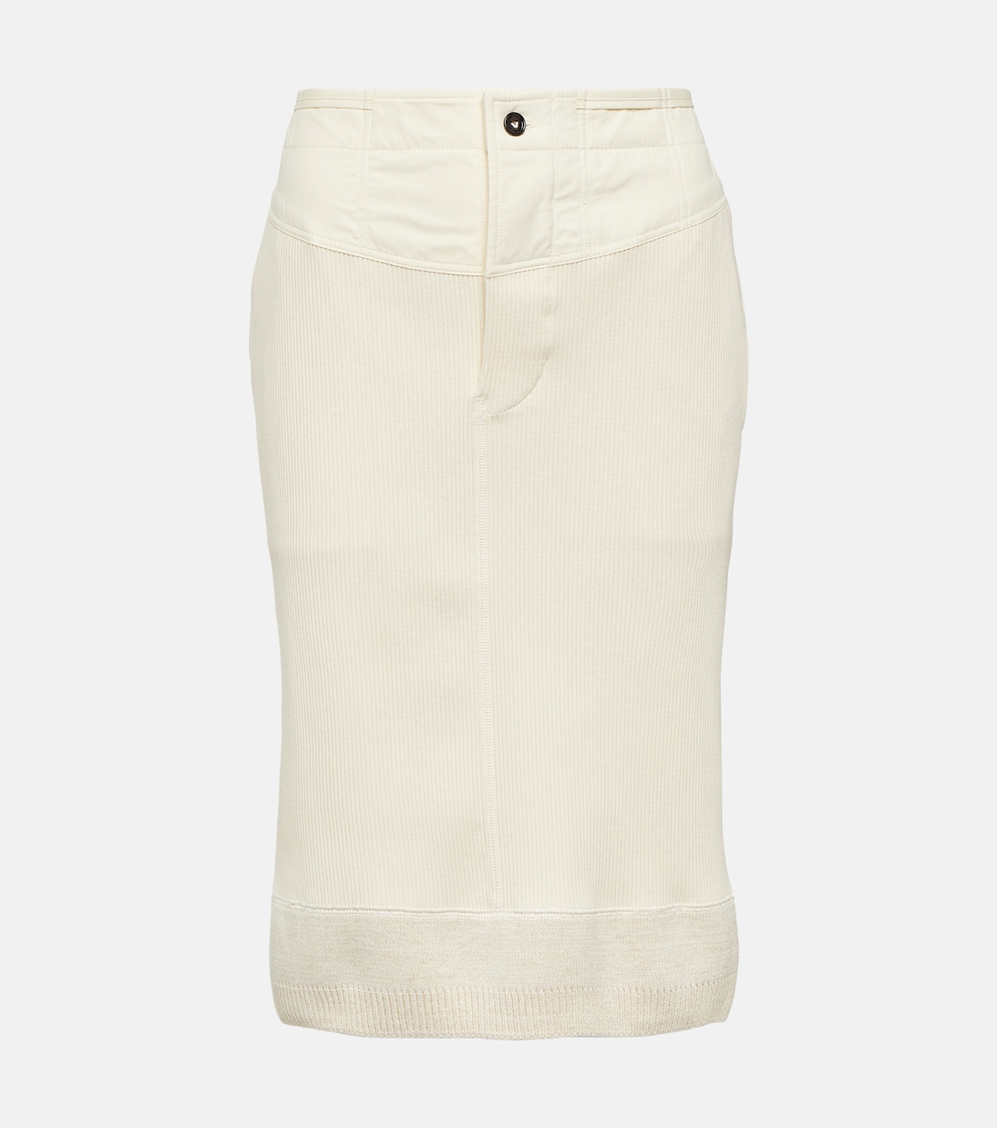 Юбка миди из ребристого хлопкового джерси Bottega Veneta, Sea Salt
Юбка миди из ребристого хлопкового джерси Bottega Veneta, Sea Salt