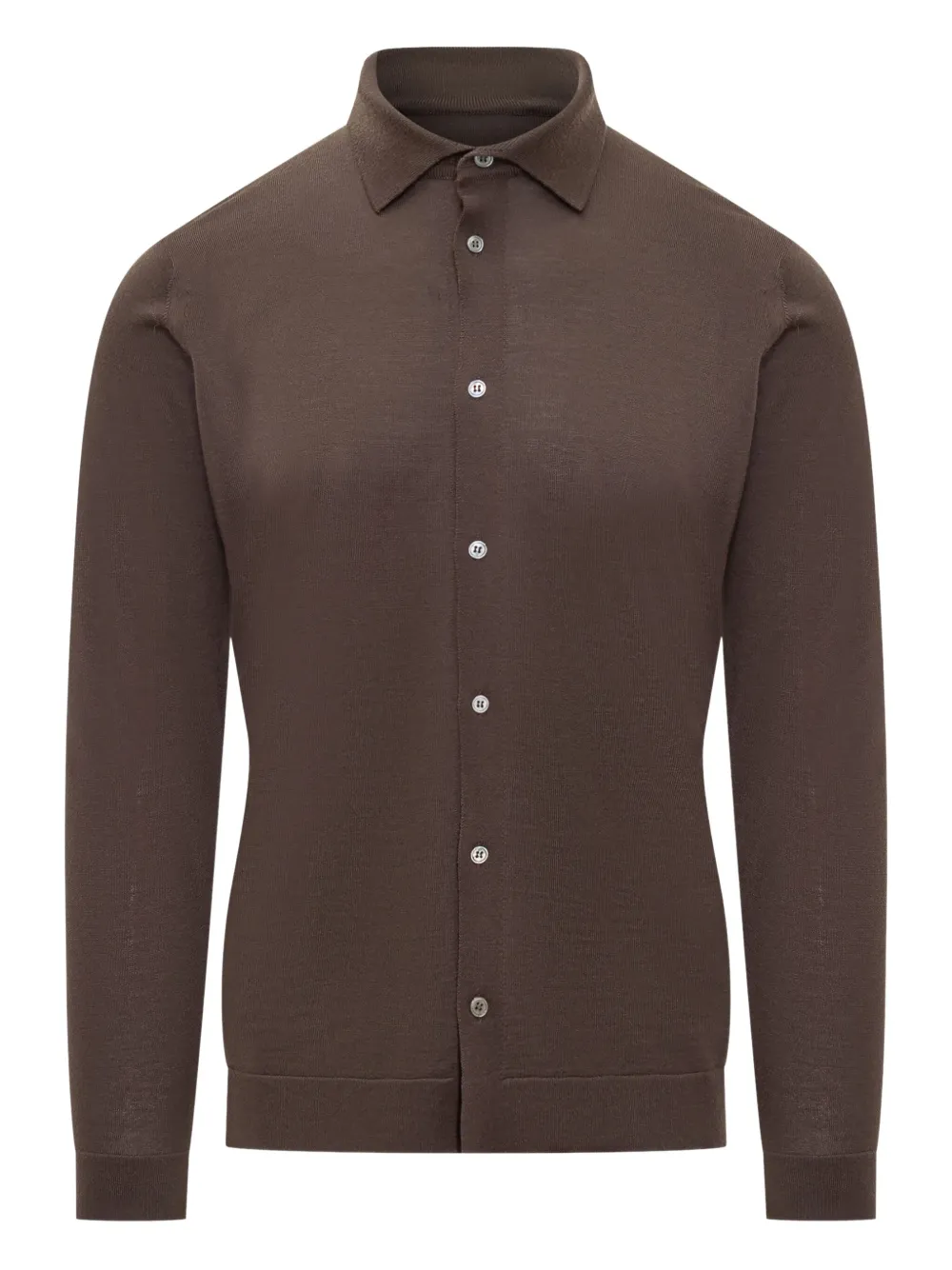 Вязаная рубашка на пуговицах Filippo De Laurentiis, коричневый
Вязаная рубашка на пуговицах Filippo De Laurentiis, коричневый