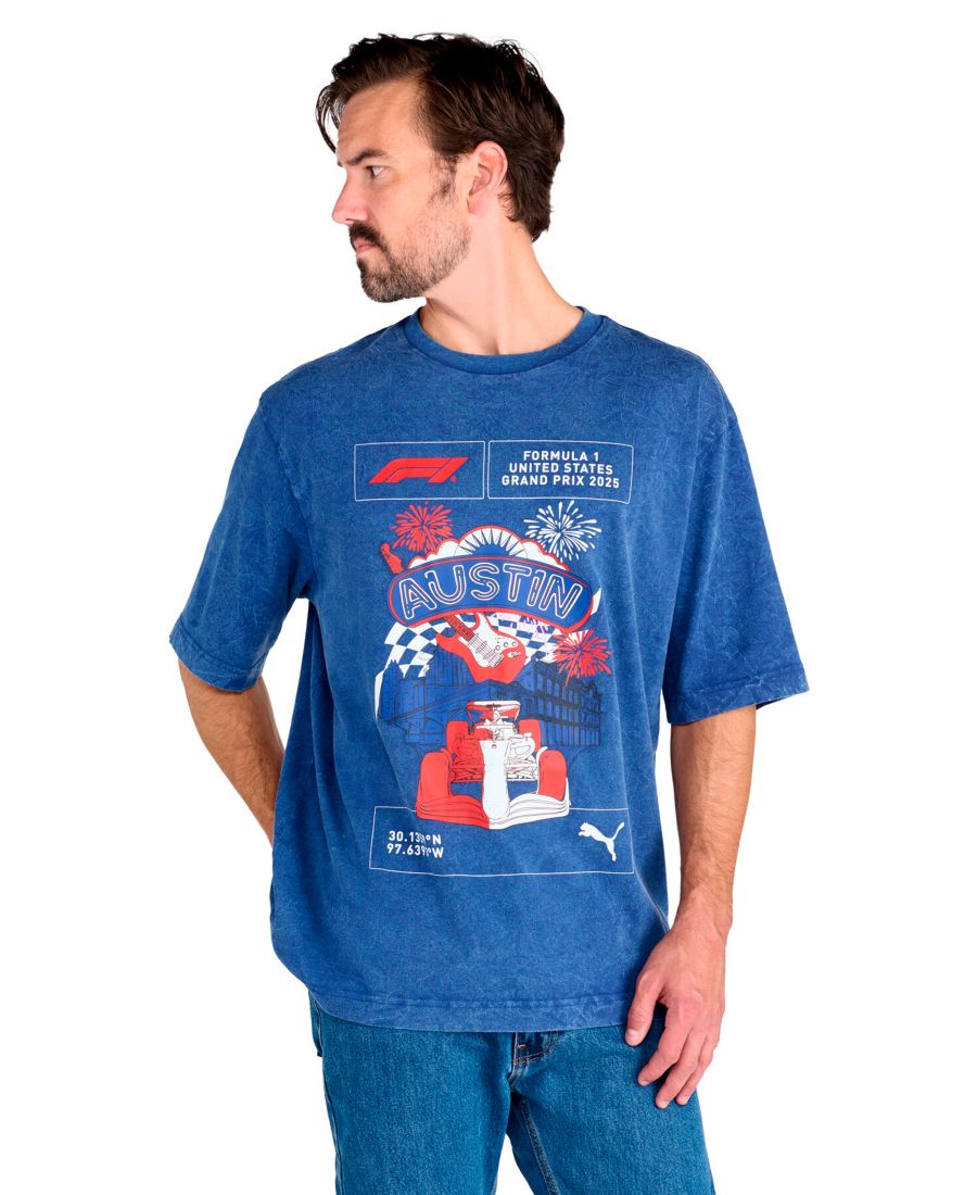 Мужская футболка с коротким рукавом с графическим принтом Formula 1 Austin Puma, Blue, Синий, Мужская футболка с коротким рукавом с графическим принтом Formula 1 Austin Puma, Blue
Мужская футболка с коротким рукавом с графическим принтом Formula 1 Austin Puma, Blue, Синий, Мужская футболка с коротким рукавом с графическим принтом Formula 1 Austin Puma, Blue