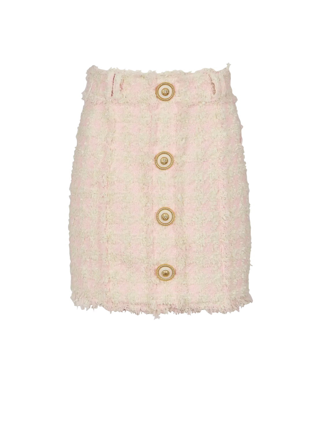 Мини-юбка из твида на пуговицах с завышенной талией Balmain, розовый
Мини-юбка из твида на пуговицах с завышенной талией Balmain, розовый