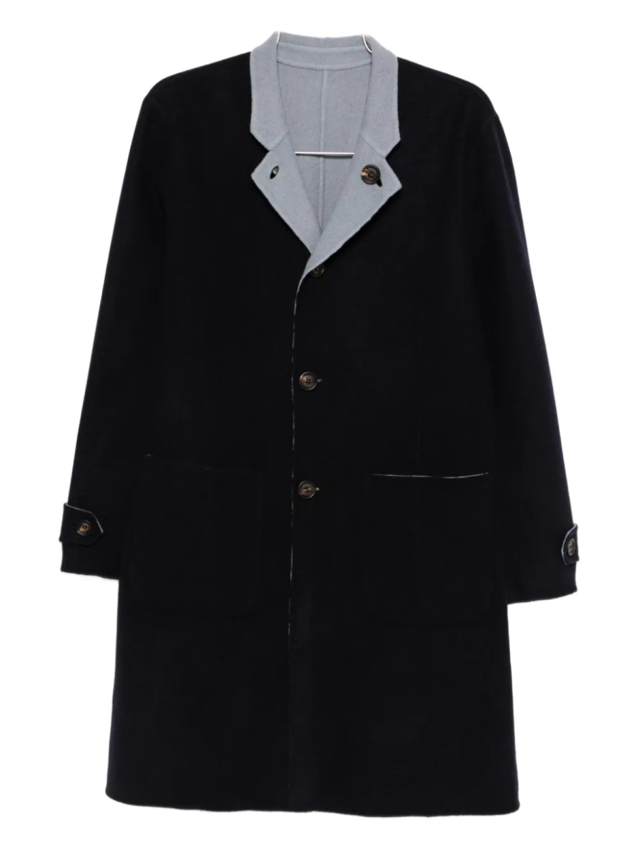 Двустороннее шерстяное пальто Eleventy, синий
Двустороннее шерстяное пальто Eleventy, синий