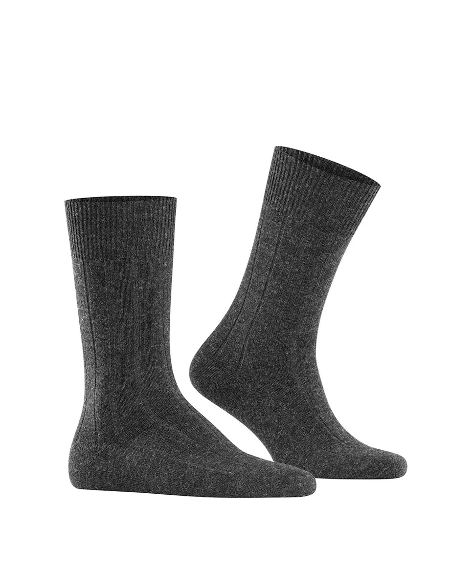 Мужские короткие носки из шерсти и кашемира Falke, серый 
Мужские короткие носки из шерсти и кашемира Falke, серый