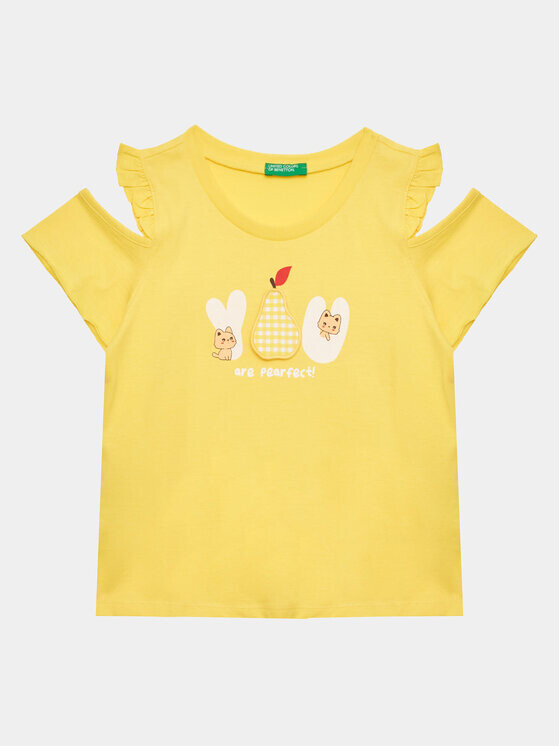 Футболка стандартного кроя United Colors Of Benetton, желтый 
Футболка стандартного кроя United Colors Of Benetton, желтый