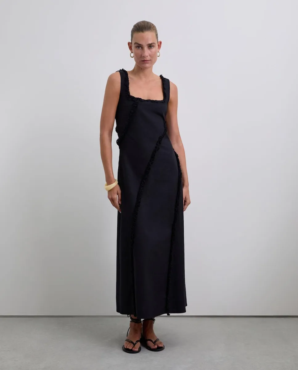 Миди-платье с бахромой Scalpers, черный
Миди-платье с бахромой Scalpers, черный