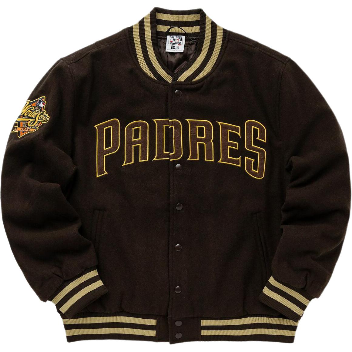 New Era Коричневая бейсбольная куртка мужская, Brown 
New Era Коричневая бейсбольная куртка мужская, Brown