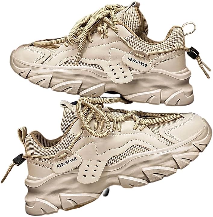 HCHCTRY Кроссовки на толстую подошву на все сезоны, винтажные с шнуровкой, массивные кроссовки для мужчин - удобные и нескользящие для активного отдыха на улице, Apricot Mesh
HCHCTRY Кроссовки на толстую подошву на все сезоны, винтажные с шнуровкой, массивные кроссовки для мужчин - удобные и нескользящие для активного отдыха на улице, Apricot Mesh