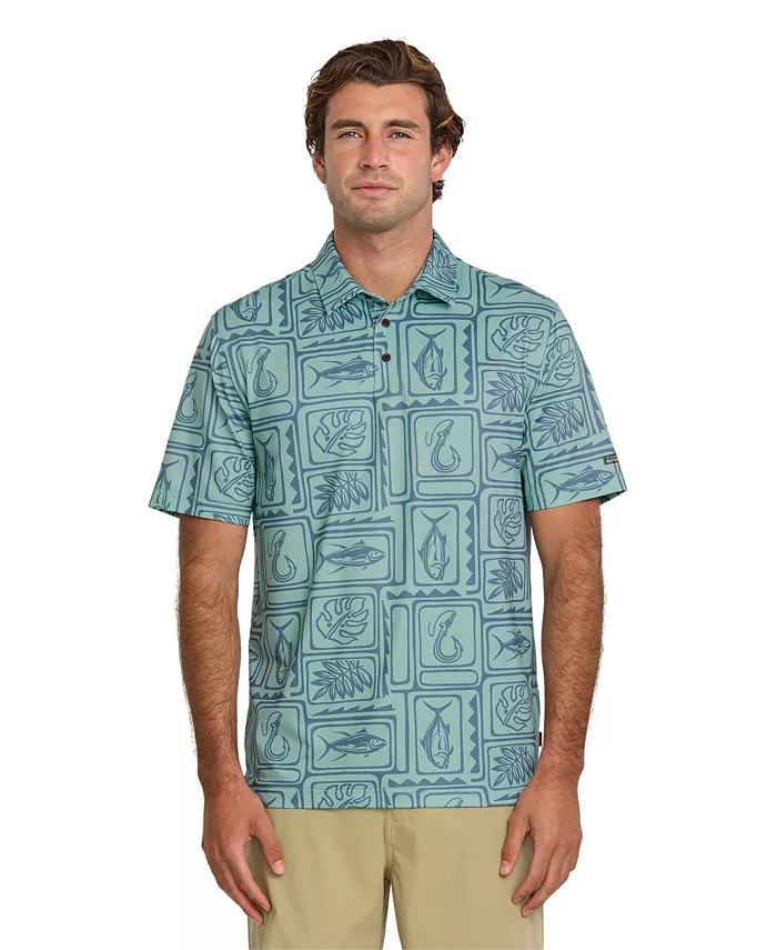 Quiksilver Мужская классическая поло Fish Block Quiksilver Waterman, синий 
Quiksilver Мужская классическая поло Fish Block Quiksilver Waterman, синий