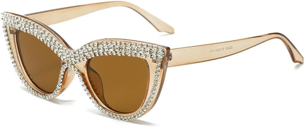 Женские солнцезащитные очки «кошачий глаз» с бриллиантами, роскошные, с блестящими стразами, солнцезащитные очки с защитой от УФ-излучения UV400, очки для вечеринок TYUVIVO, Tea Tea
Женские солнцезащитные очки «кошачий глаз» с бриллиантами, роскошные, с блестящими стразами, солнцезащитные очки с защитой от УФ-излучения UV400, очки для вечеринок TYUVIVO, Tea Tea