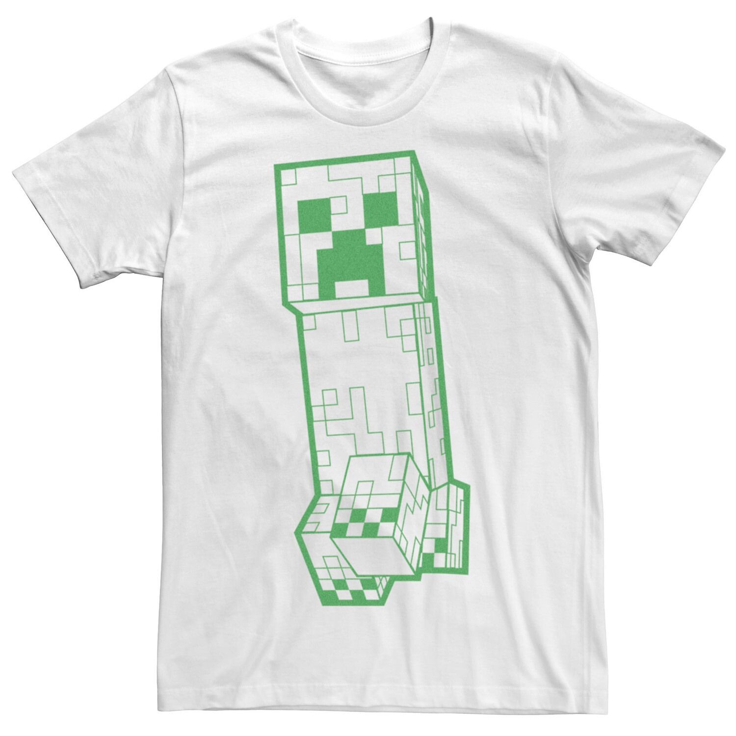 Мужская футболка Minecraft с абстрактным принтом Creeper Walking Pixels Licensed Character
Мужская футболка Minecraft с абстрактным принтом Creeper Walking Pixels Licensed Character