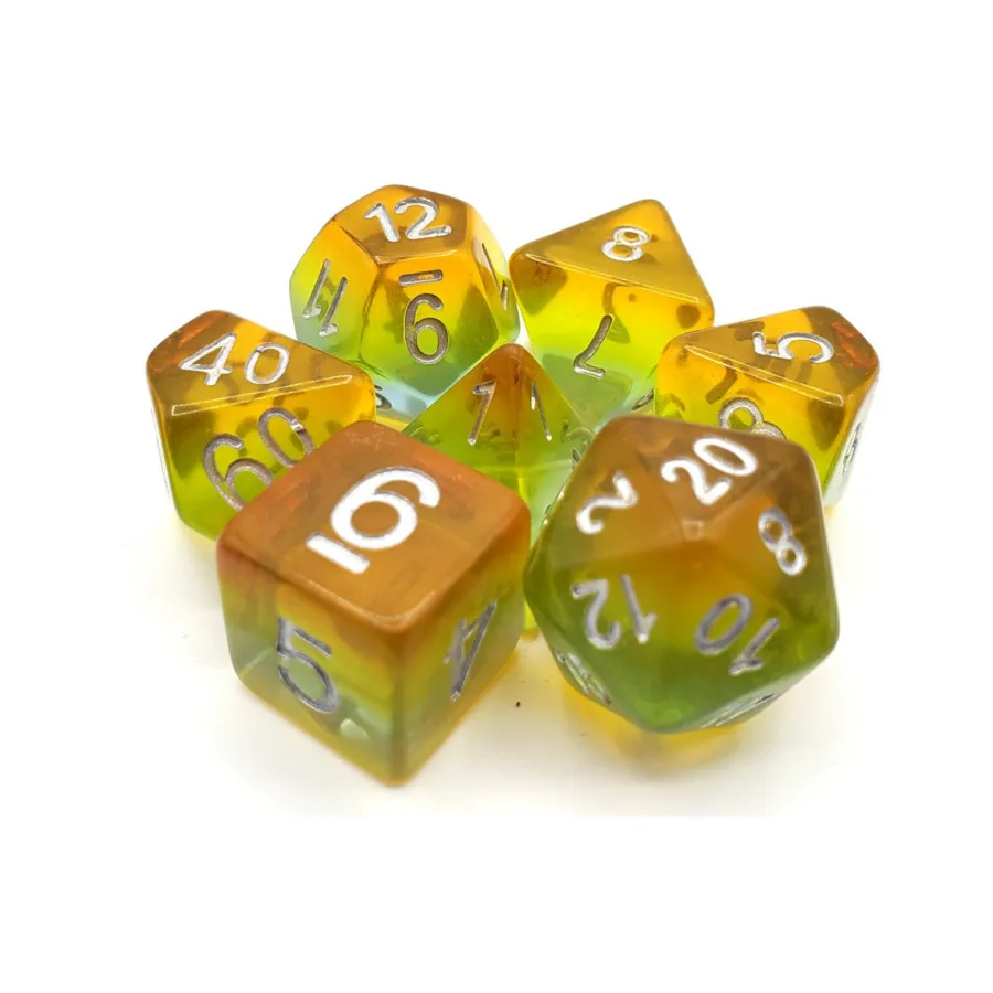 Поликомплект «Весеннее цветение» с серебром (7), Acrylic-Resin Dice - Gradient
Поликомплект «Весеннее цветение» с серебром (7), Acrylic-Resin Dice - Gradient