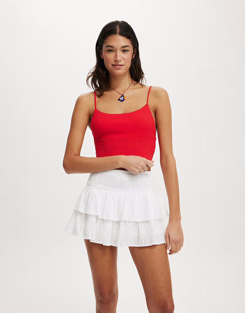 Топ Chloe с присборенной юбкой цвета лавы Cotton On
Топ Chloe с присборенной юбкой цвета лавы Cotton On