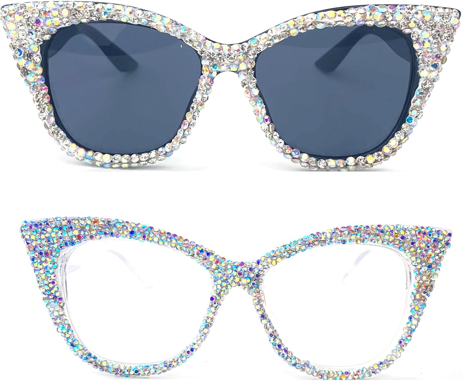Большие солнцезащитные очки в стиле 90-х «кошачий глаз» с блестками и стразами, женские, с кристаллами, защитой от УФ-излучения UV400, сверкающие бриллианты, для вечеринок mincl, 2pcs-black&clear
Большие солнцезащитные очки в стиле 90-х «кошачий глаз» с блестками и стразами, женские, с кристаллами, защитой от УФ-излучения UV400, сверкающие бриллианты, для вечеринок mincl, 2pcs-black&clear