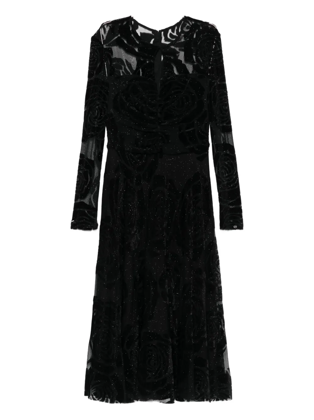Платье миди с длинными рукавами и принтом роз NISSA, черный
Платье миди с длинными рукавами и принтом роз NISSA, черный