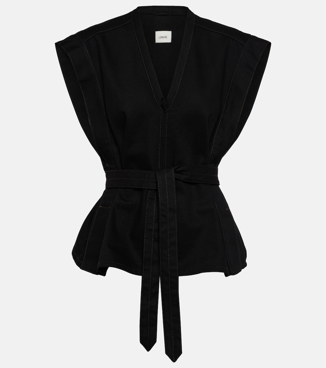 Джинсовый топ с поясом Chasuble Lemaire, черный
Джинсовый топ с поясом Chasuble Lemaire, черный