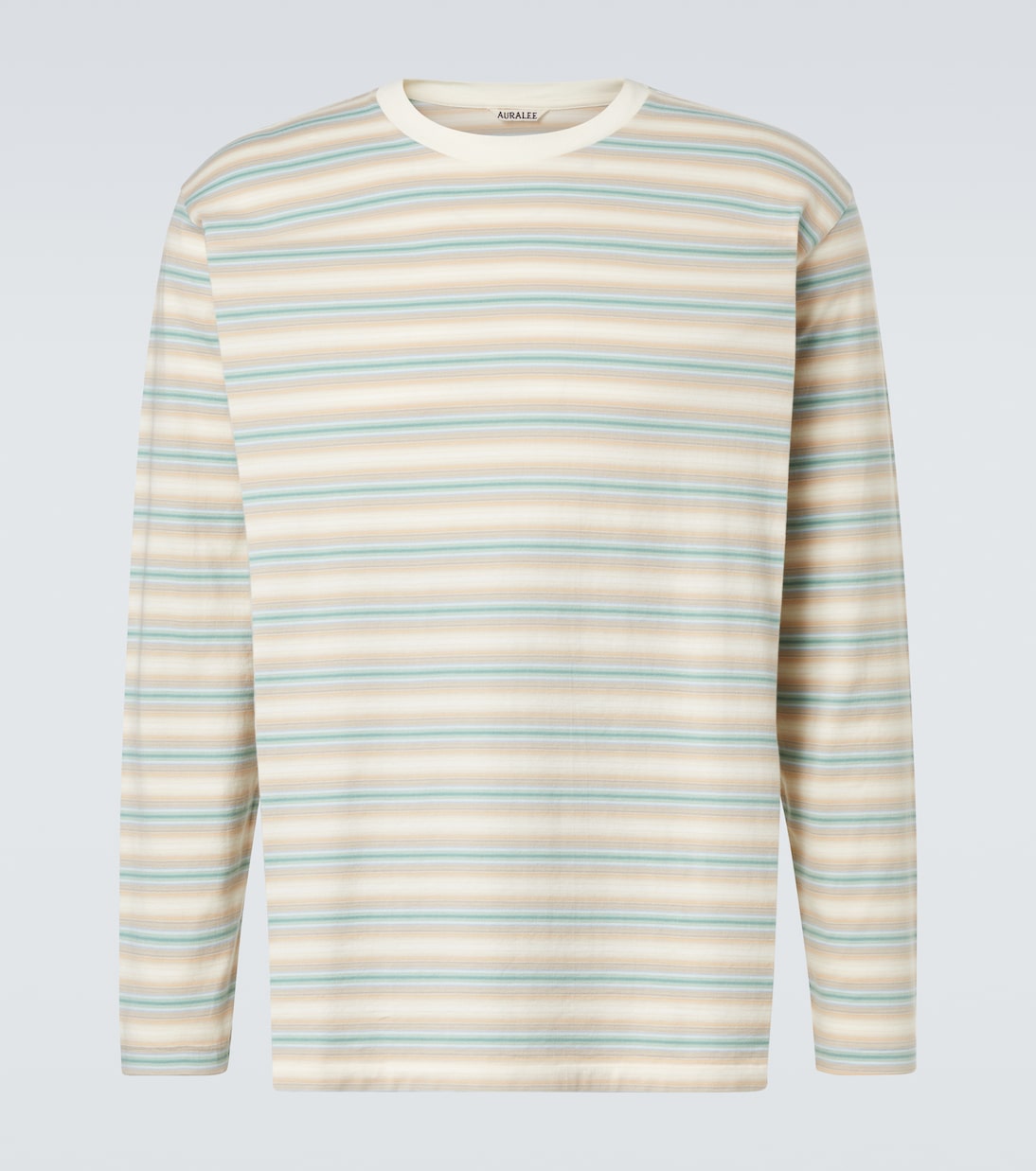 Футболка из хлопкового джерси в полоску Auralee, Fade Blue Stripe
Футболка из хлопкового джерси в полоску Auralee, Fade Blue Stripe