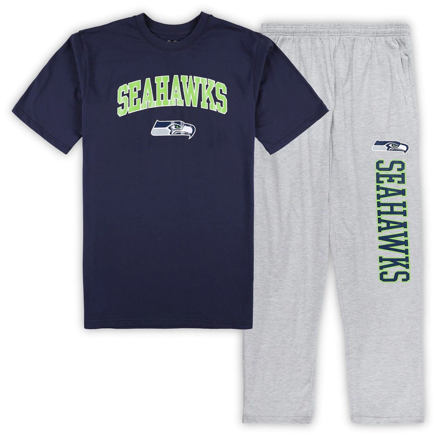 Мужская футболка Concepts Sport College, темно-синий/серый Хизер, футболка Seattle Seahawks и пижамные штаны, комплект для сна
Мужская футболка Concepts Sport College, темно-синий/серый Хизер, футболка Seattle Seahawks и пижамные штаны, комплект для сна