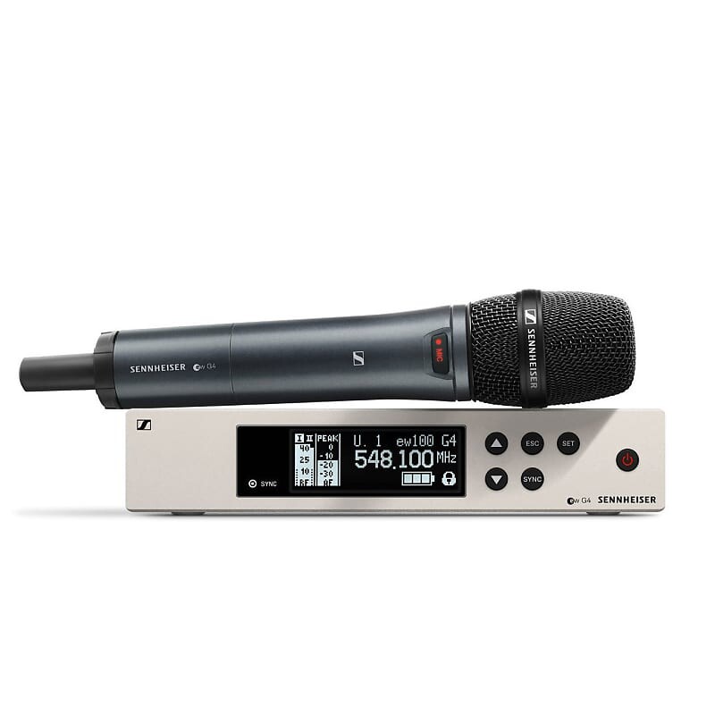 Беспроводная микрофонная система Sennheiser EW 100-G4-S Handheld Wireless Mic System with E-945 - Freq Band A (516 - 558 MHz)
Беспроводная микрофонная система Sennheiser EW 100-G4-S Handheld Wireless Mic System with E-945 - Freq Band A (516 - 558 MHz)