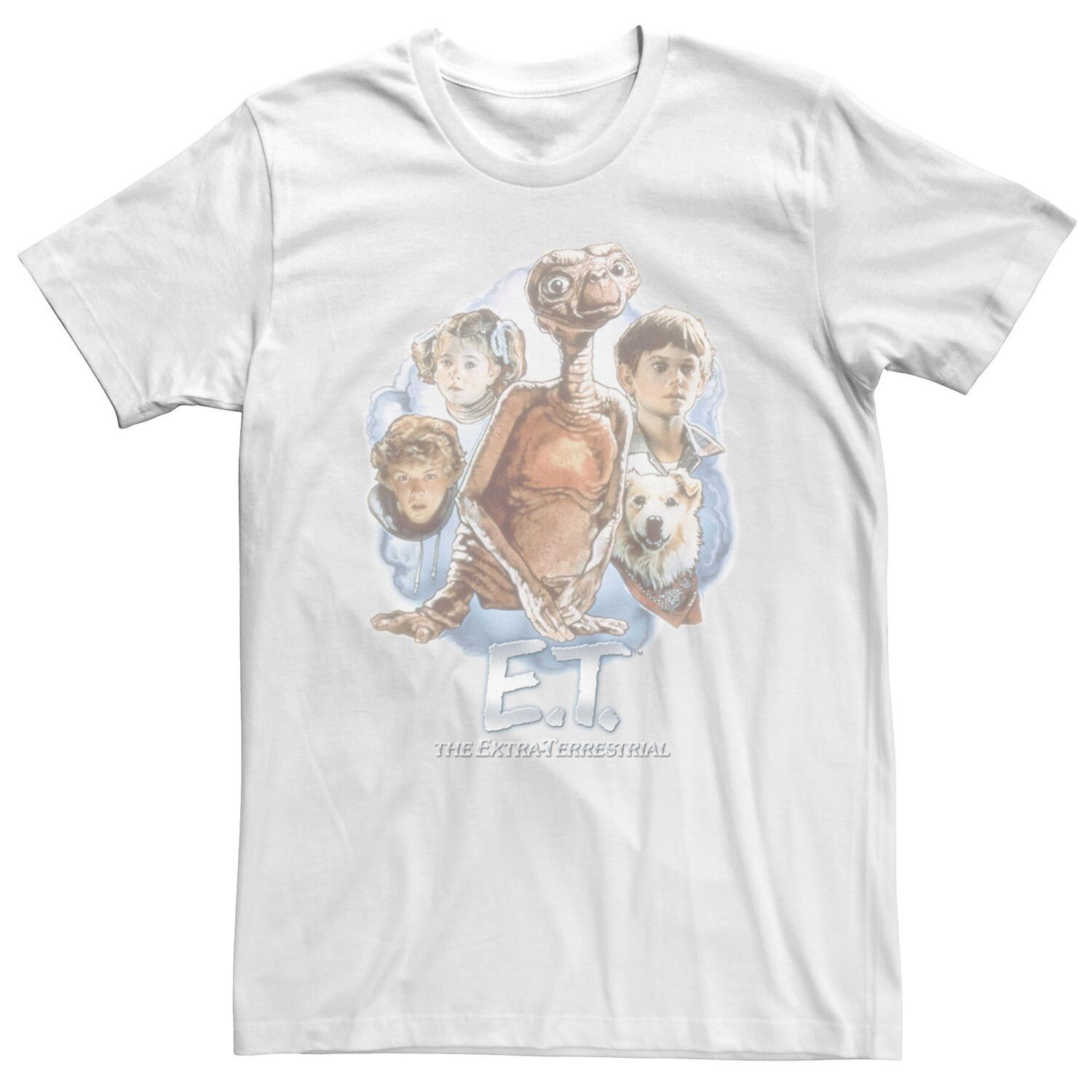 Мужская футболка с логотипом ET Main Cast Vintage Portrait Movie Licensed Character 
Мужская футболка с логотипом ET Main Cast Vintage Portrait Movie Licensed Character