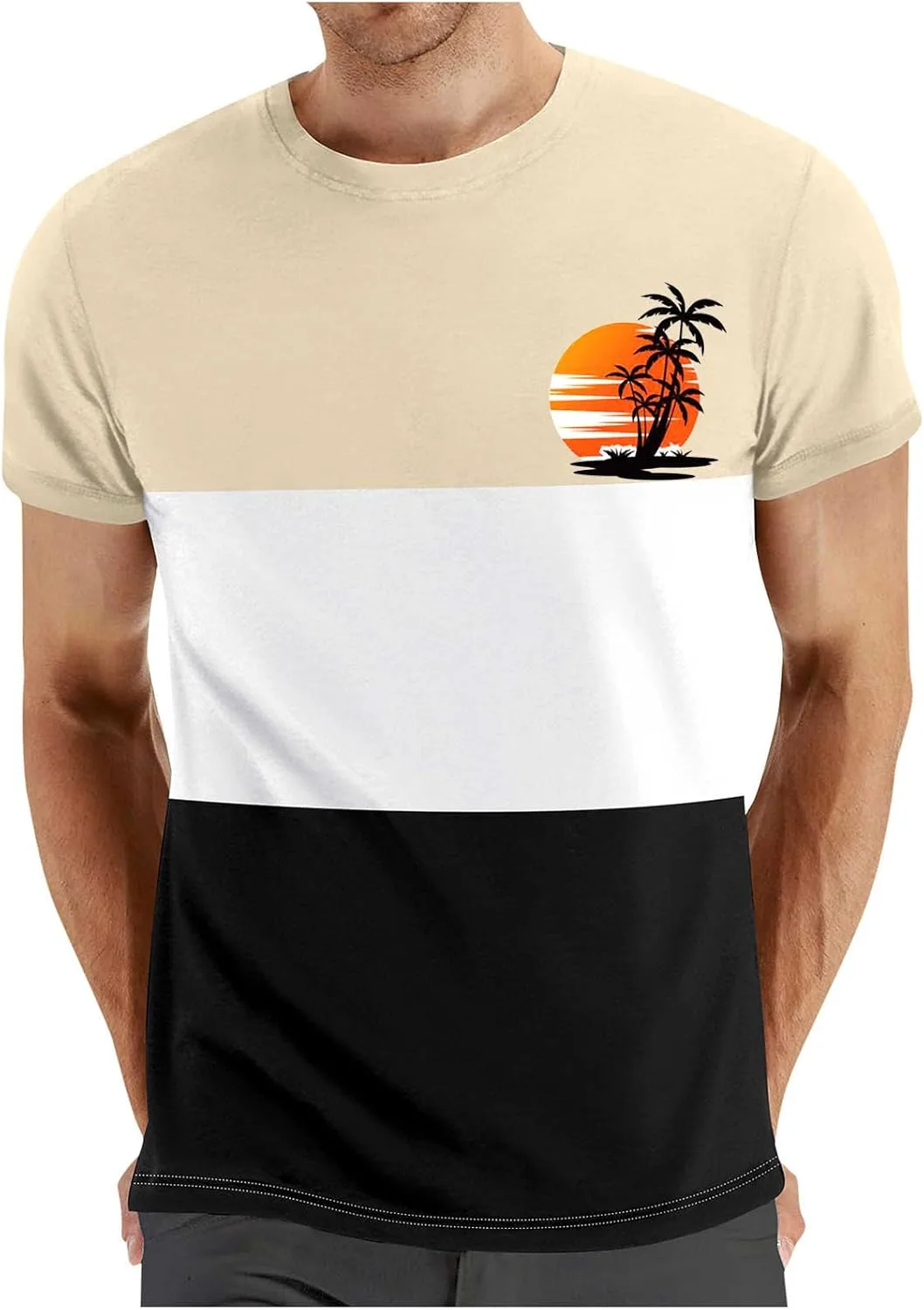 Мужская футболка Casual с цветными блоками, 2025, Regular Fit
Мужская футболка Casual с цветными блоками, 2025, Regular Fit