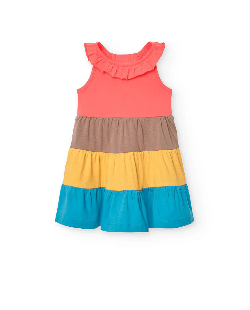 Платье для девочки из хлопка в стиле колор-блок Boboli, многоцветный
Платье для девочки из хлопка в стиле колор-блок Boboli, многоцветный