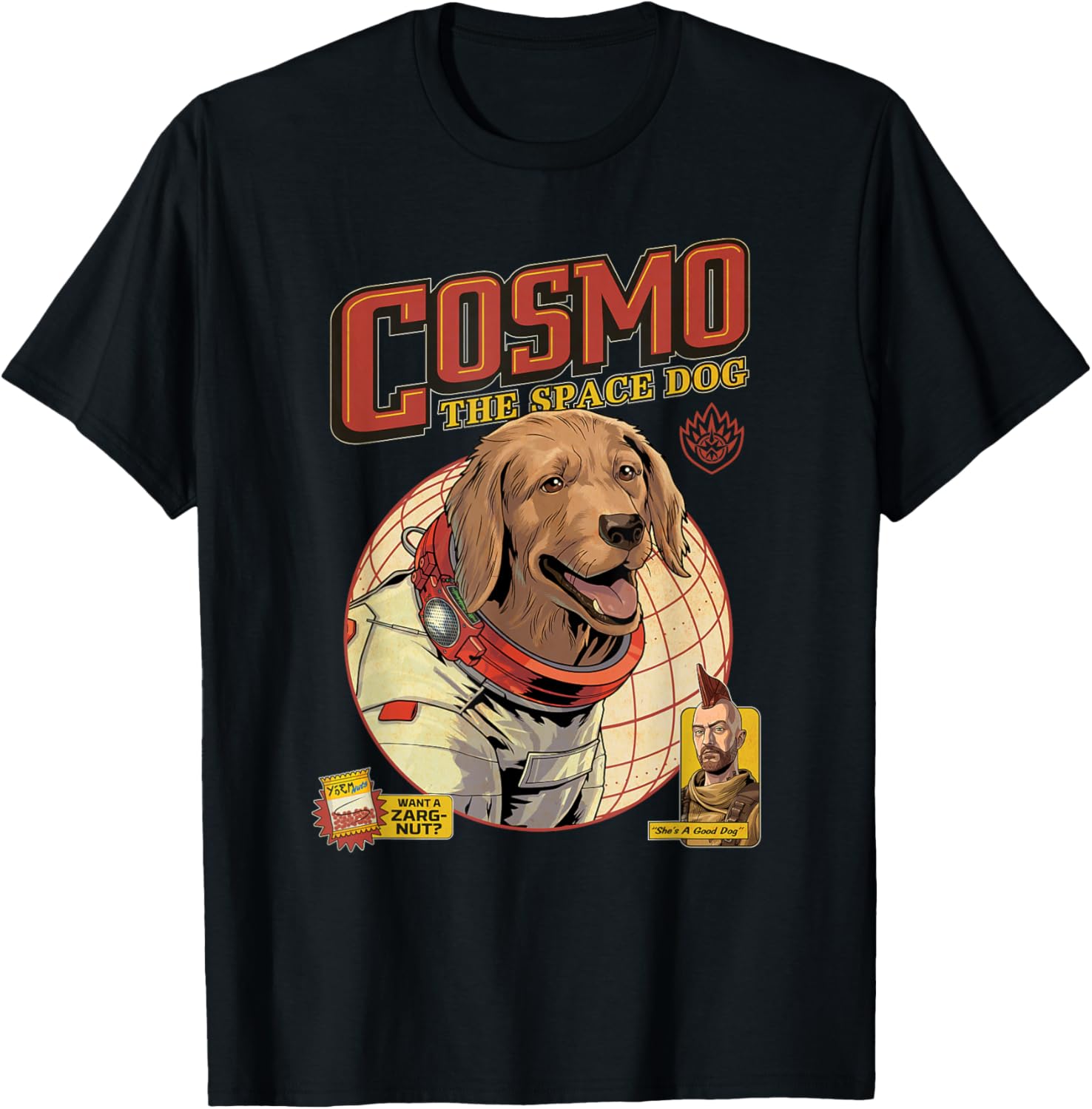 Футболка Marvel Guardians of the Galaxy Volume 3 Space Dog Cosmo, черная
Футболка Marvel Guardians of the Galaxy Volume 3 Space Dog Cosmo, черная