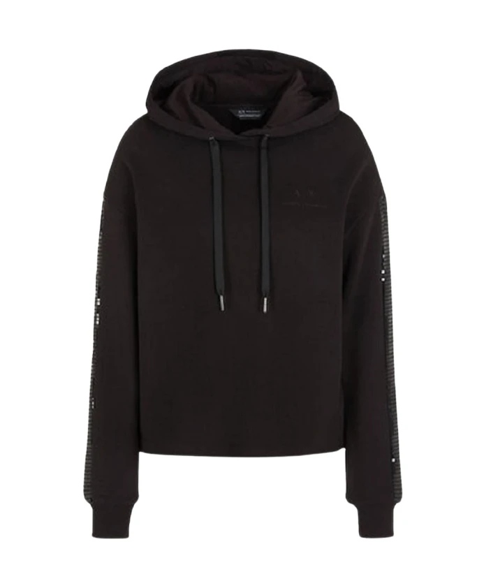 Черная толстовка AW23 в зимнем стиле Armani Exchange, черный
Черная толстовка AW23 в зимнем стиле Armani Exchange, черный