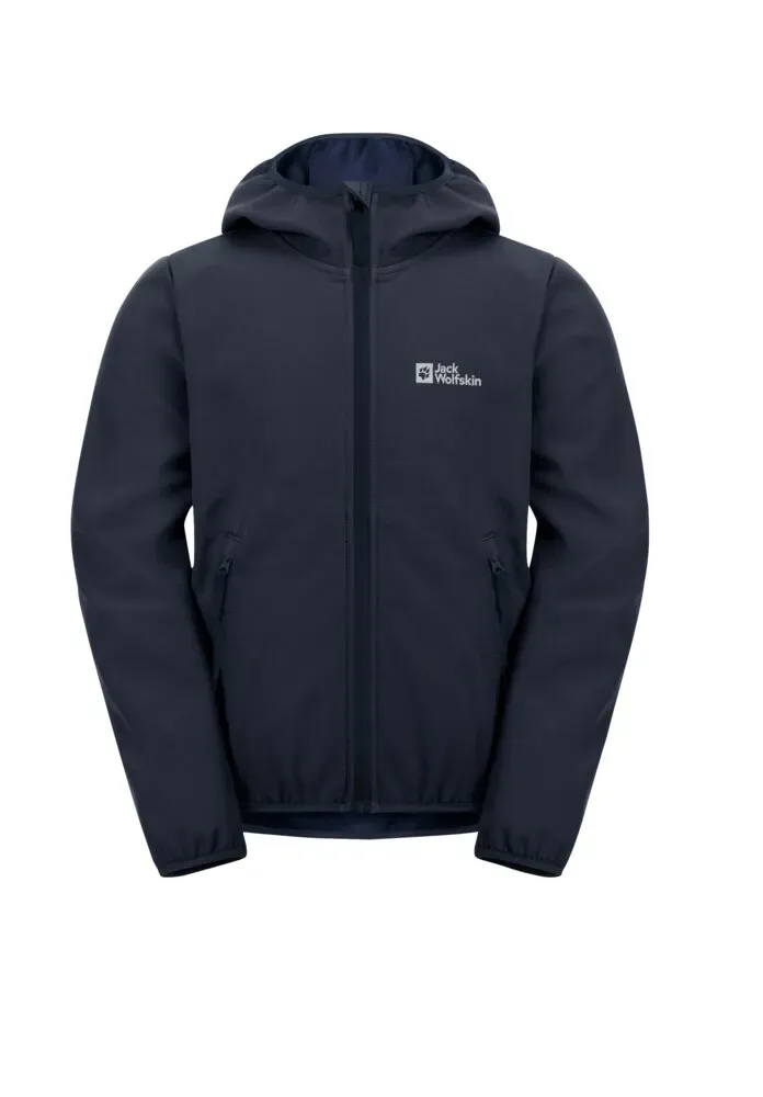 Куртка из софтшелла Jack Wolfskin "FOURWINDS JACKET KIDS", с капюшоном, капюшон: прочно прикреплен к куртке, цвет Night Blue1 
Куртка из софтшелла Jack Wolfskin "FOURWINDS JACKET KIDS", с капюшоном, капюшон: прочно прикреплен к куртке, цвет Night Blue1