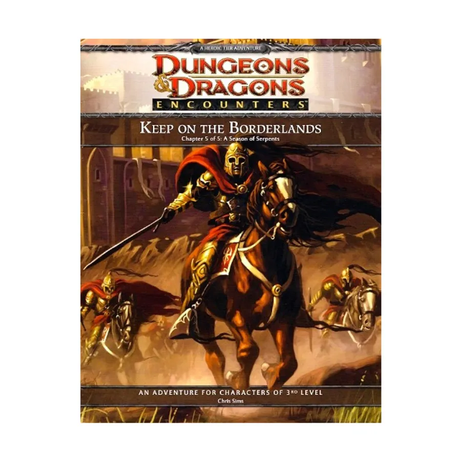 Модуль Keep on the Borderlands Chapter 5 - Season of Serpents, Dungeons & Dragons (4th Edition) - D&D Encounters, Worldwide Gameday, & Other Promotional Items
Модуль Keep on the Borderlands Chapter 5 - Season of Serpents, Dungeons & Dragons (4th Edition) - D&D Encounters, Worldwide Gameday, & Other Promotional Items