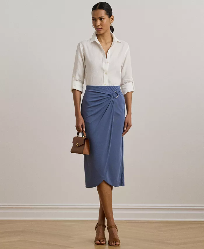 Женская облегающая юбка-карандаш из стрейч-джерси с кольцевой отделкой Lauren Ralph Lauren, синий
Женская облегающая юбка-карандаш из стрейч-джерси с кольцевой отделкой Lauren Ralph Lauren, синий