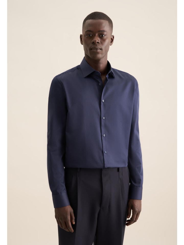 Деловая рубашка X-Slim темно-синего цвета Seidensticker
Деловая рубашка X-Slim темно-синего цвета Seidensticker