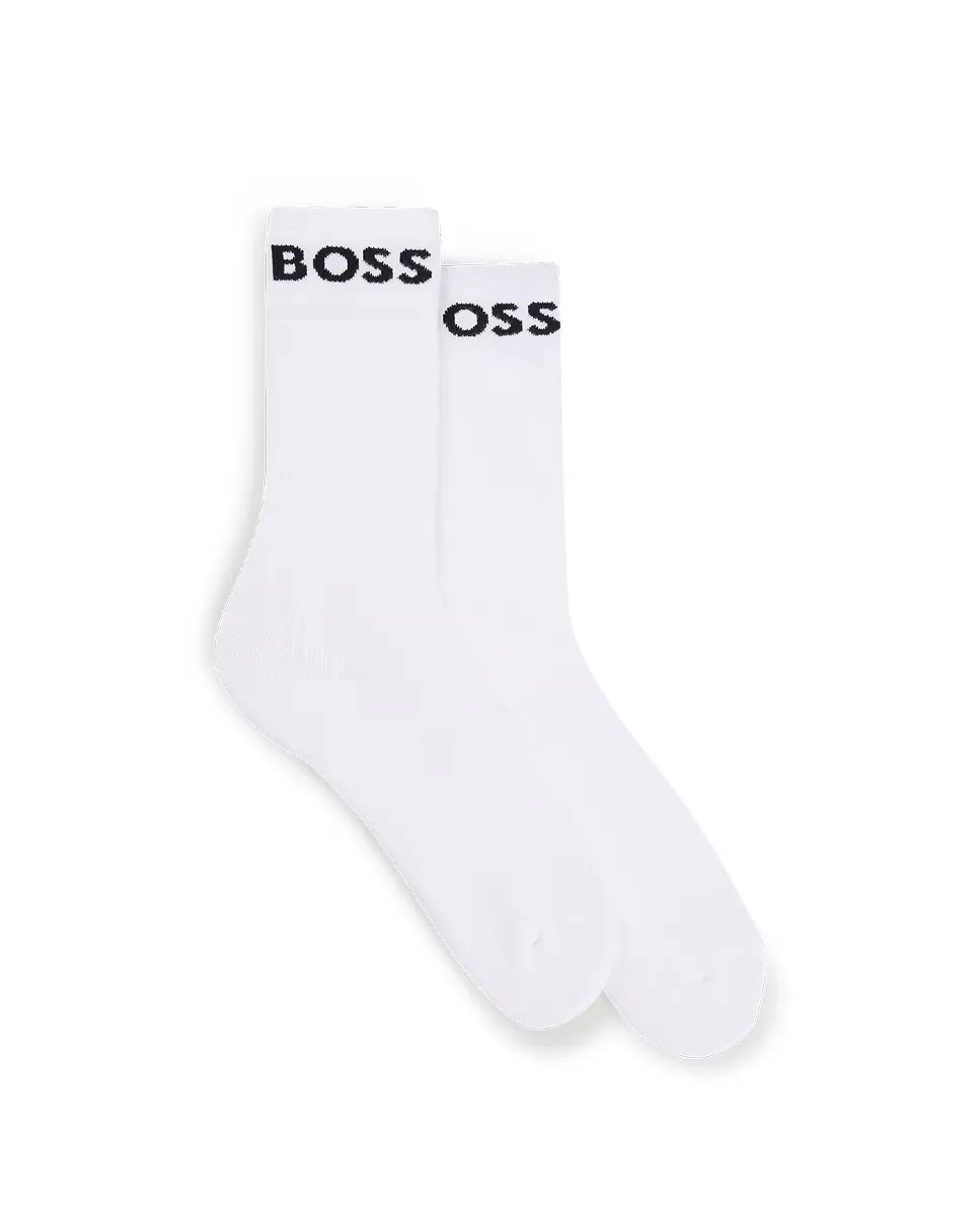 Упаковка из двух пар коротких носков из стрейчевой ткани Boss, белый
Упаковка из двух пар коротких носков из стрейчевой ткани Boss, белый