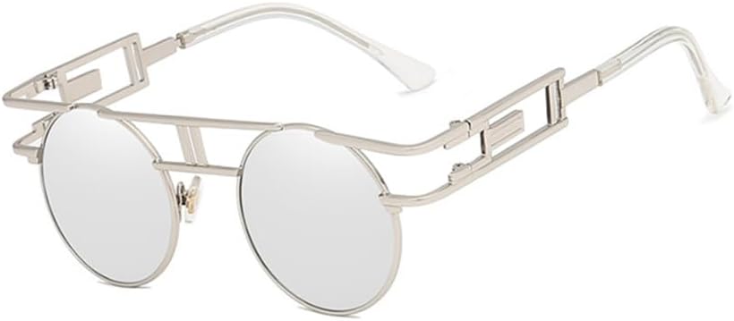 Модные круглые солнцезащитные очки в стиле стимпанк для мужчин и женщин, с металлической оправой, в стиле ретро, винтажные солнцезащитные очки, стильные TYUVIVO, Silver Mercury
Модные круглые солнцезащитные очки в стиле стимпанк для мужчин и женщин, с металлической оправой, в стиле ретро, винтажные солнцезащитные очки, стильные TYUVIVO, Silver Mercury