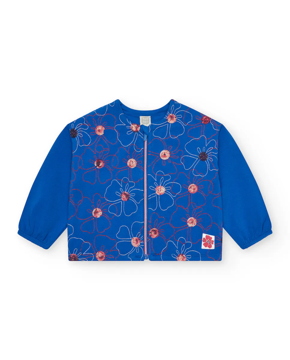 Девичий свитшот с вышитыми цветами и застежкой-молнией Tuc tuc, синий
Девичий свитшот с вышитыми цветами и застежкой-молнией Tuc tuc, синий