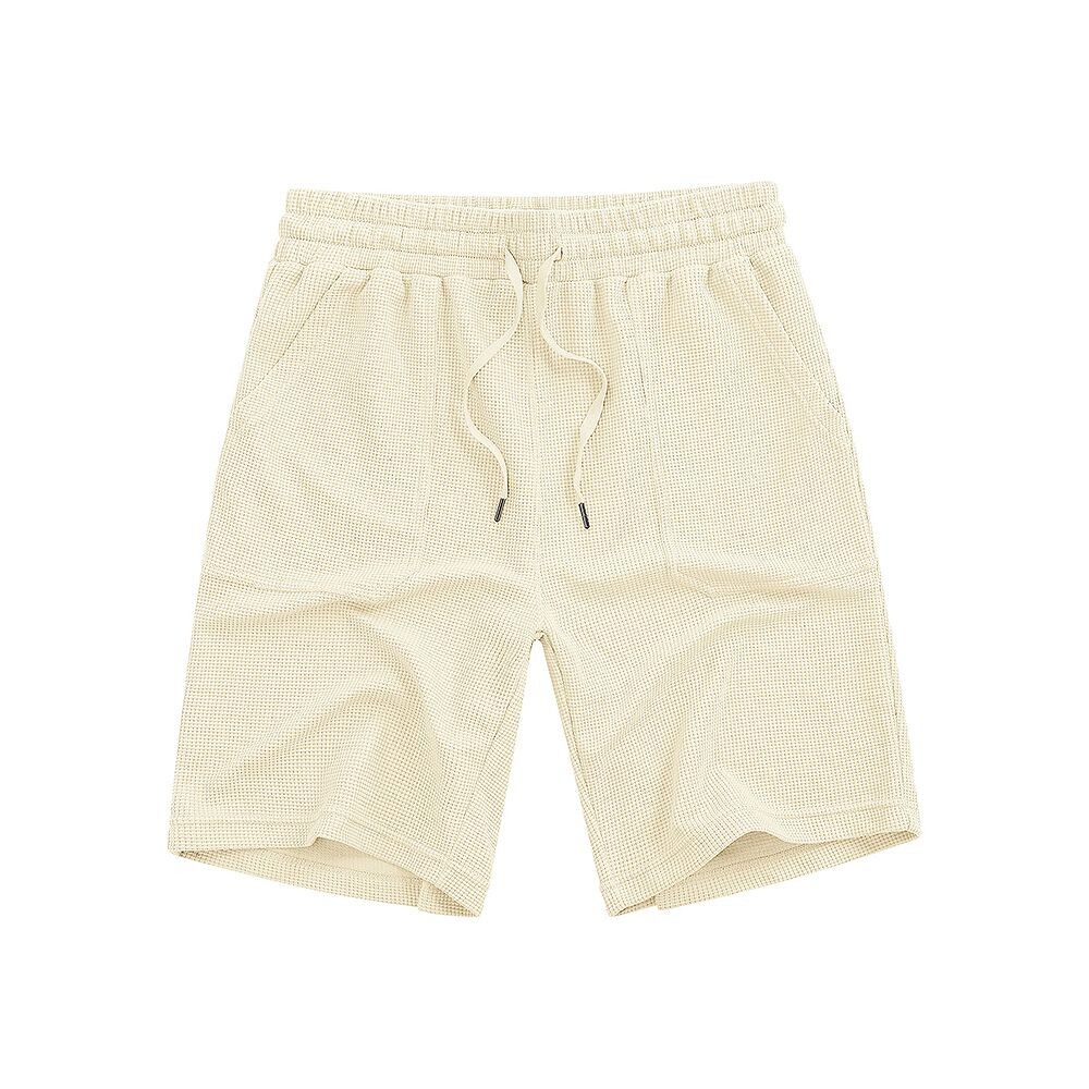 Мужские спортивные шорты с карманами, повседневные летние вафельные шорты, шорты для бега с эластичной резинкой на талии и шнурком MISSKY, бежевый
Мужские спортивные шорты с карманами, повседневные летние вафельные шорты, шорты для бега с эластичной резинкой на талии и шнурком MISSKY, бежевый