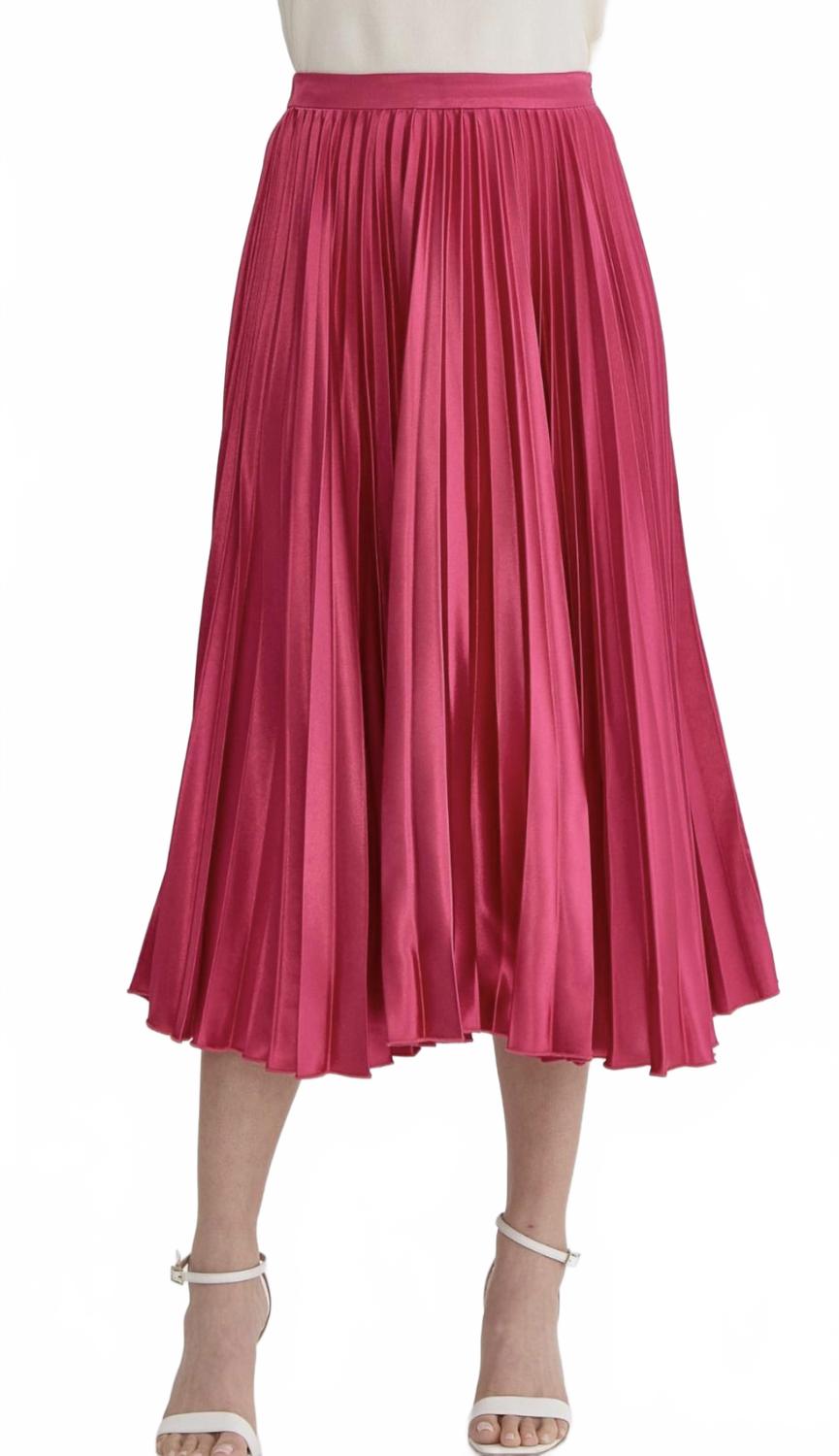 Розовая металлизированная плиссированная юбка Entro
Розовая металлизированная плиссированная юбка Entro