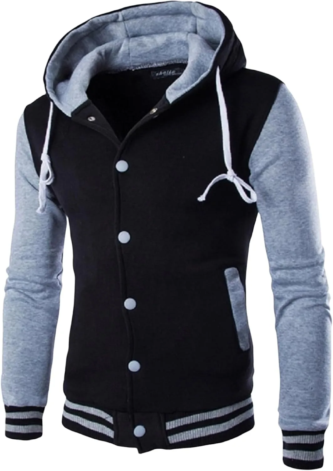 Thatrich мужская бейсбольная куртка с капюшоном на пуговицах
Thatrich мужская бейсбольная куртка с капюшоном на пуговицах