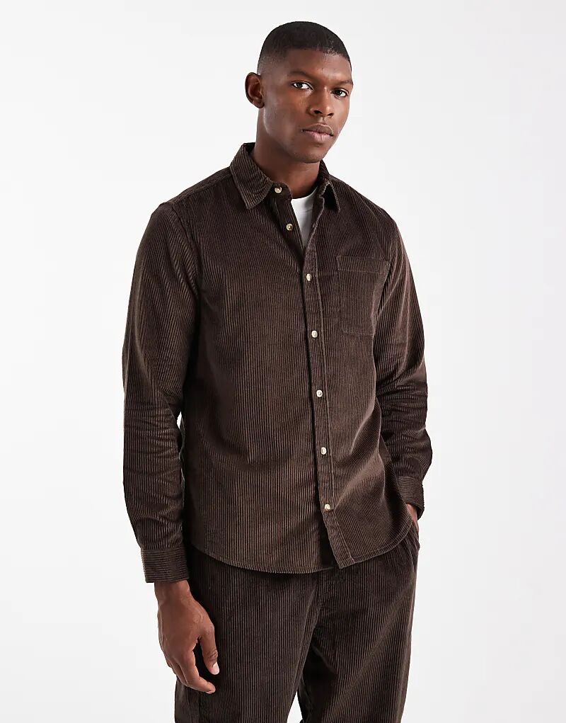 Вельветовая рубашка New Look темно-коричневого цвета
Вельветовая рубашка New Look темно-коричневого цвета