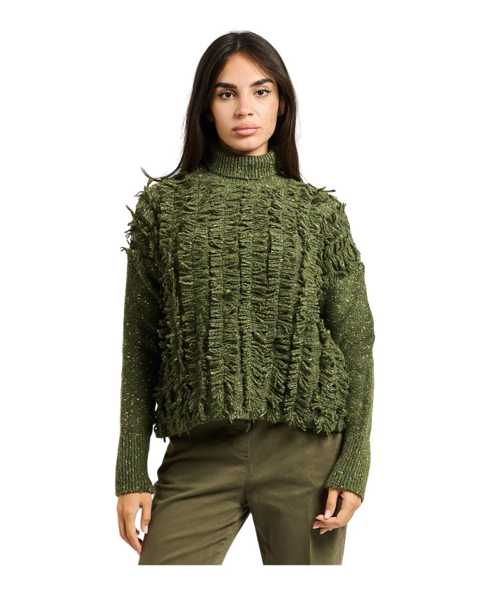 Свитер с бахромой Manila Grace, зеленый
Свитер с бахромой Manila Grace, зеленый