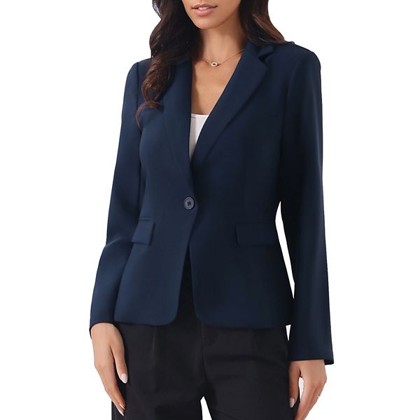 Женский блейзер с лацканами и длинными рукавами для офиса Inspire Chic, Navy Blue
Женский блейзер с лацканами и длинными рукавами для офиса Inspire Chic, Navy Blue