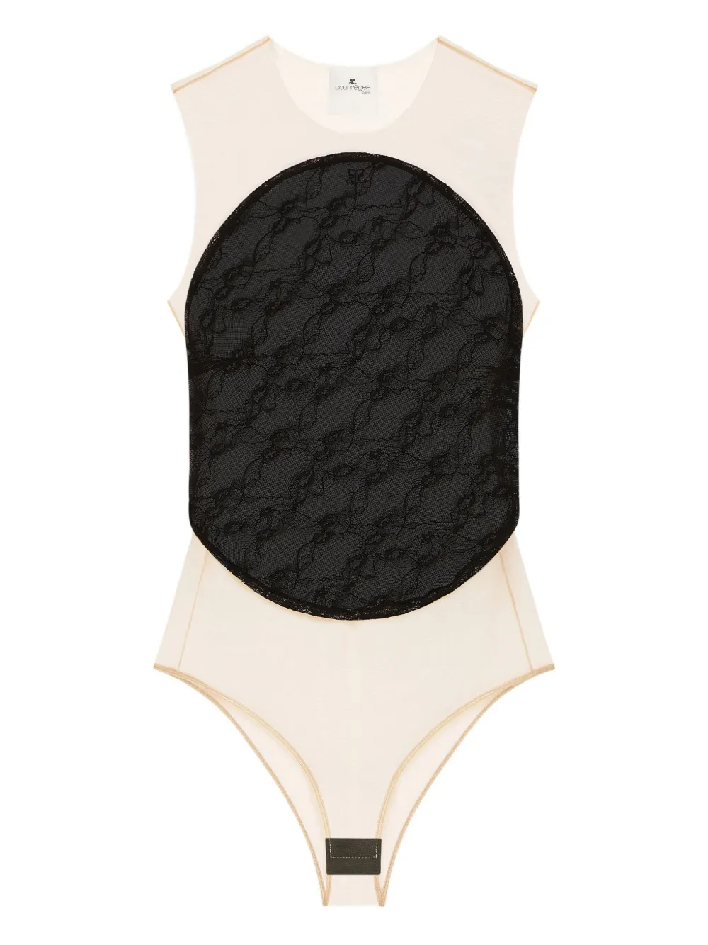 Боди с сетчатой вставкой Courrèges, черный
Боди с сетчатой вставкой Courrèges, черный
