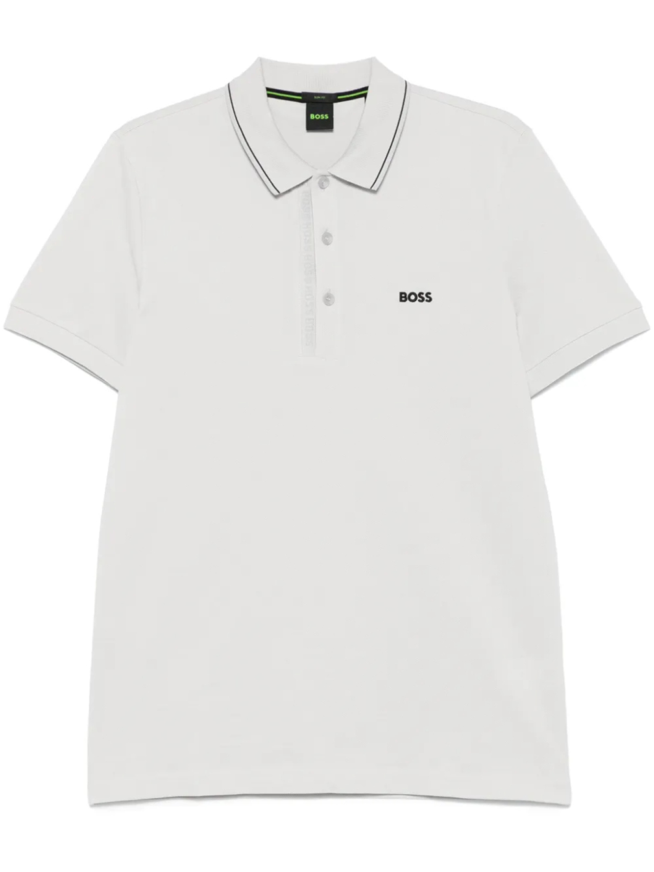 BOSS рубашка поло из ткани пике, серый 
BOSS рубашка поло из ткани пике, серый
