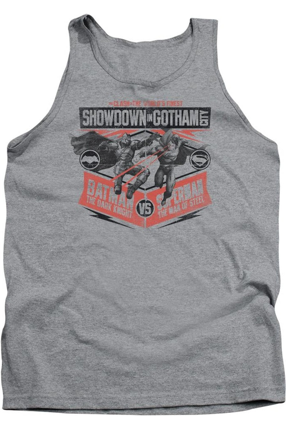 Бэтмен против Супермена Схватка в Готэме Взрослый Майка Gildan, цвет athletic heather 
Бэтмен против Супермена Схватка в Готэме Взрослый Майка Gildan, цвет athletic heather