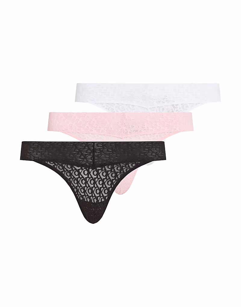 Комплект из 3 трусиков-стрингов Calvin Klein Modern Lace с низкой посадкой черного/белого/розового цвета
Комплект из 3 трусиков-стрингов Calvin Klein Modern Lace с низкой посадкой черного/белого/розового цвета