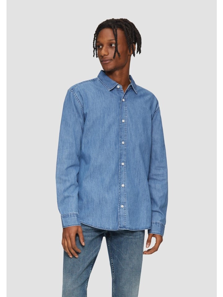 Рубашка QS langarm, синий 
Рубашка QS langarm, синий