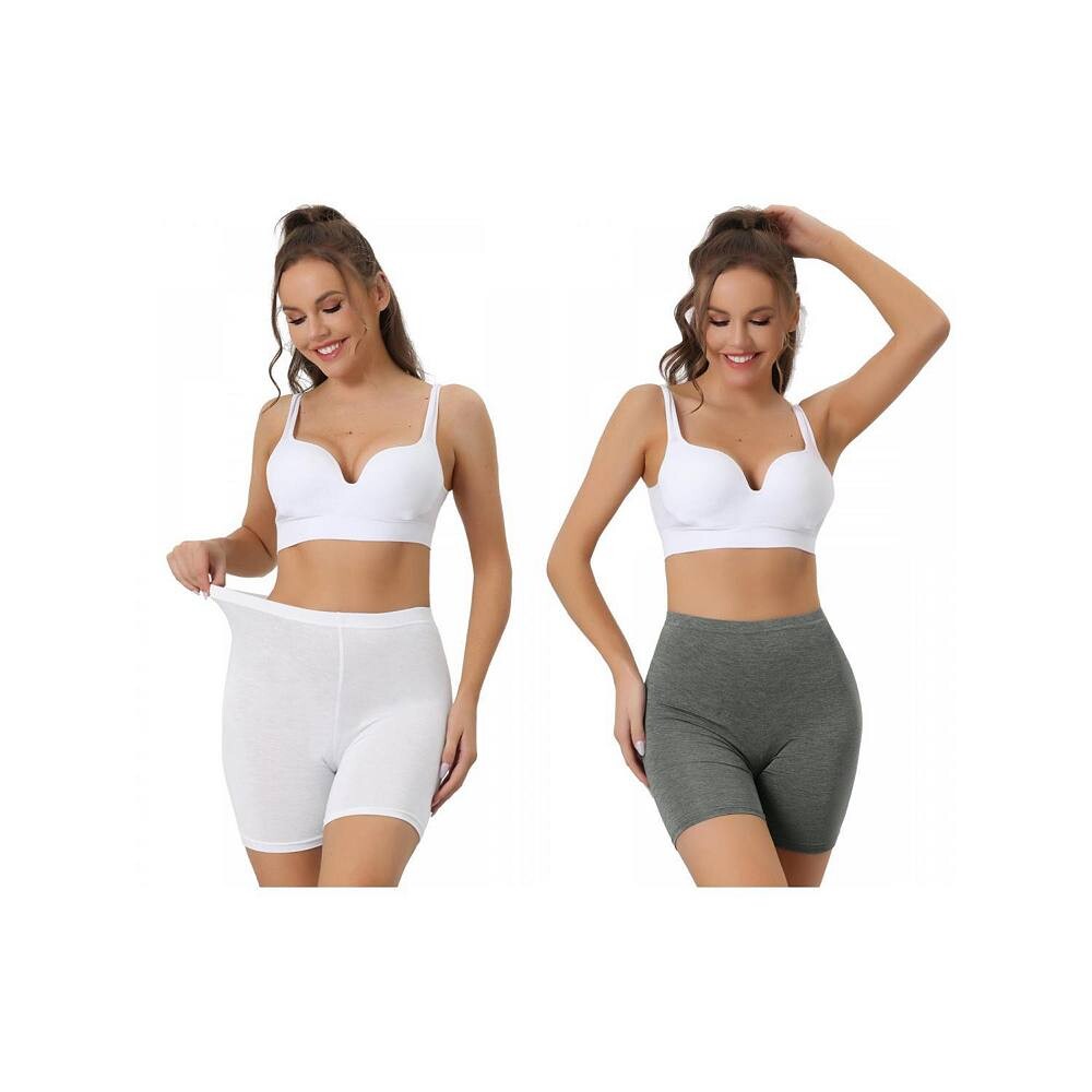 2 упаковки женских боксеров до середины бедра, мягкие эластичные шорты для мальчиков с полным покрытием, трусики ALLEGRA K, цвет White Dark Gray
2 упаковки женских боксеров до середины бедра, мягкие эластичные шорты для мальчиков с полным покрытием, трусики ALLEGRA K, цвет White Dark Gray